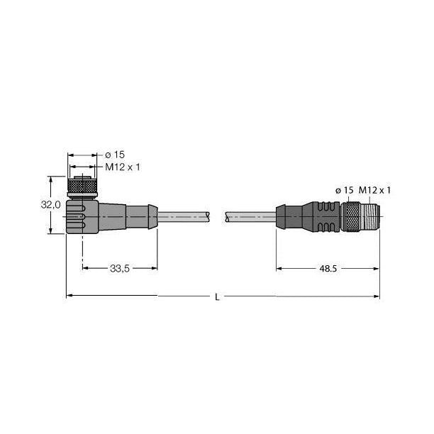 Turck - Konfektioniertes Sensor-Aktor-Kabel RFID-Leitung WK4.5T-25 #6638425 Standard − 1 Stück