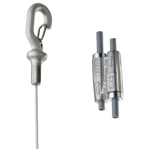 Erico - Drahtseilabhängung SLK mit Haken SLK3L5R2 (VE2) 3mm Stahlseil,L=5m − 15 Packung