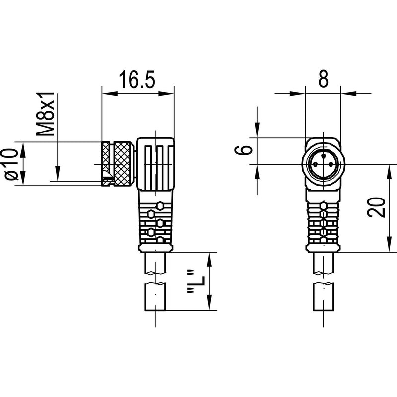 Sensopart - Konfektioniertes Sensor-Aktor-Kabel Anschlusskabel K4-2m-W-PUR