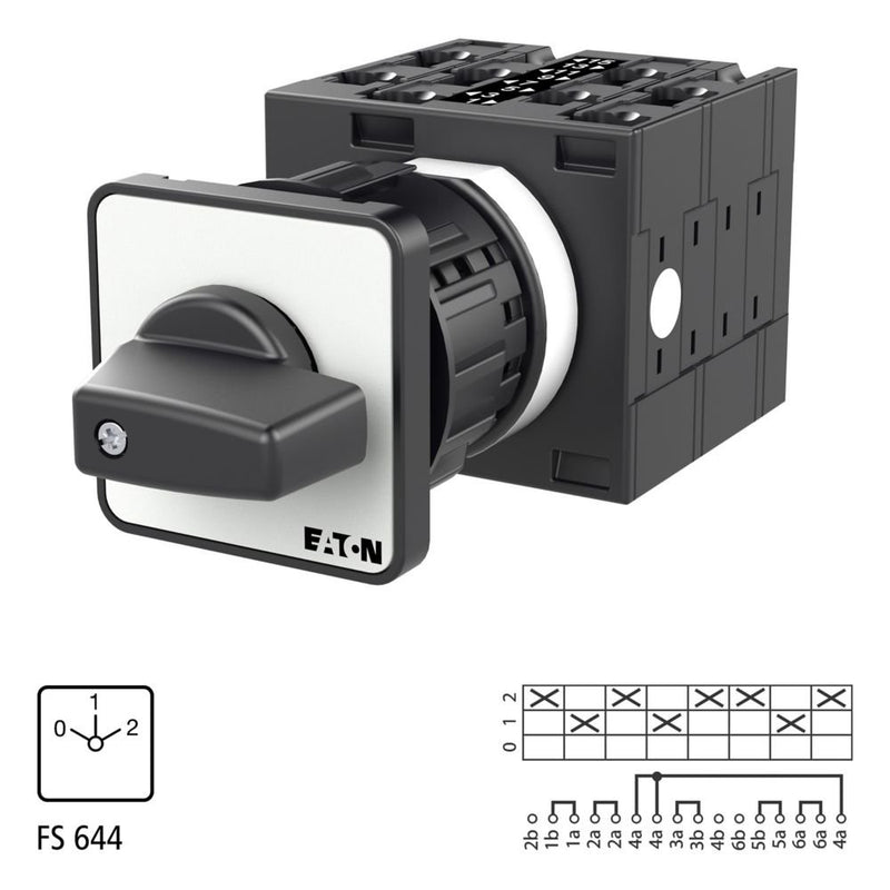 Eaton - Lastschalter Polumschalter T3 32A T3-4-4/EZ Zentraleinbau