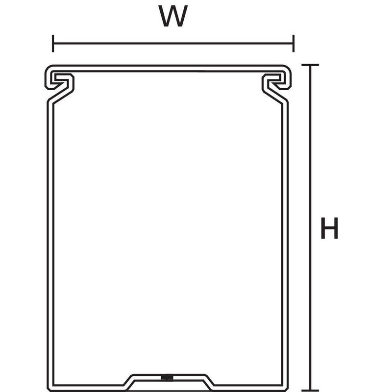 HellermannTyton - Verdrahtungskanal HTWD-PN-25X60 25x60mm, 2m PVC − 48 Meter