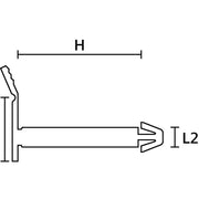 HellermannTyton - Kennzeichnungsmaterial Steckplombe CCBOX3 POM BU 500 5mm blau − 500 Stück
