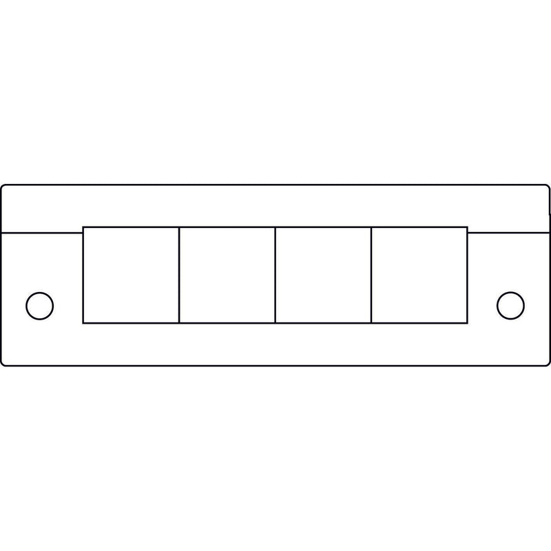 Icotek - Einführungsflansch für Kleingehäuse/Schaltschrank Kabeleinführungsleiste KEL-E4 schwarz V2A − 10 Stück