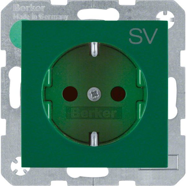 Berker - Steckdose SCHUKO-Steckdose 47238903 grün glänzend