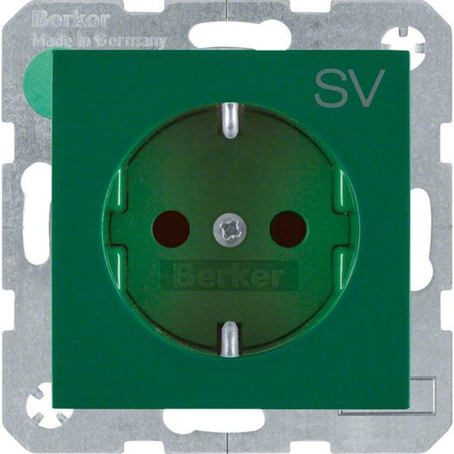 Berker - Steckdose SCHUKO-Steckdose 47238903 grün glänzend