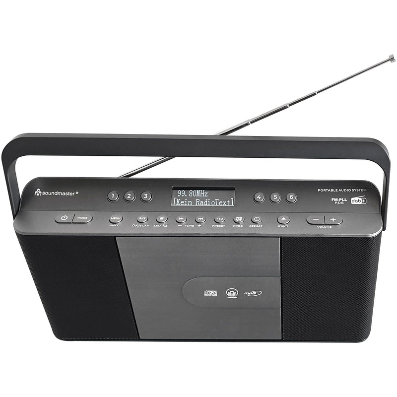 Soundmaster - Radio DAB+Stereo-Kofferradio RCD1870SW sw CD,Hörbuchfunktion