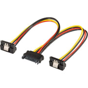 Goobay - PC-Kabel PC Y Stromkabel/Stromadap. 95115 SATA-Bu/2xSteck.90°