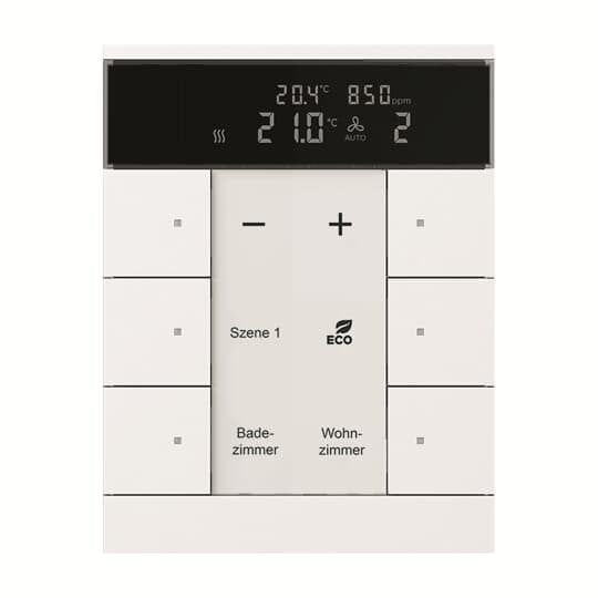 Busch-Jaeger - Bussystem-Physikalischer Sensor HVAC/CO2-Gerät SBC/U6.0.11-884 6fach, BE, studio/ws