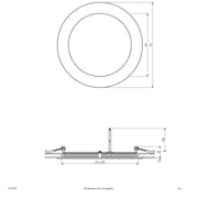 EVN Lichttechnik - Decken-/Wandleuchte LED Einbau Panel LPR 173 501 15W 350mA 4000K