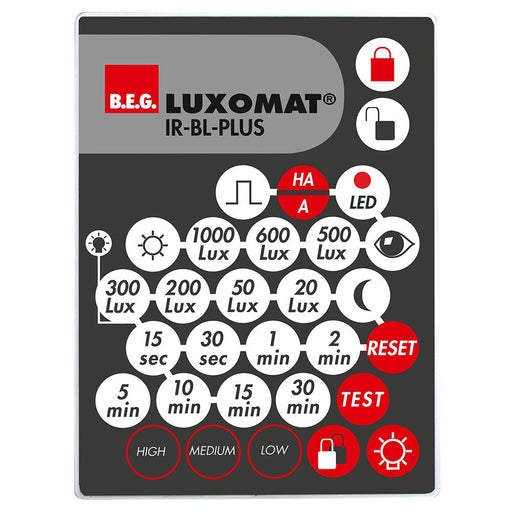 BEG Brück Electronic - Zubehör/Ersatzteile für Bewegungsmelder IR-Fernbedienung IR-BL-PLUS
