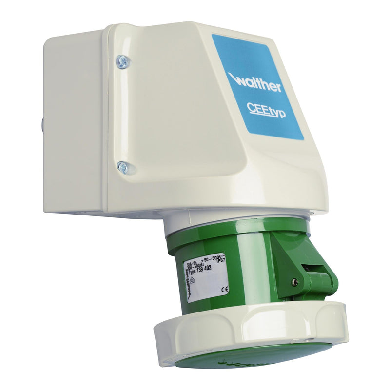 Walther Werke - CEE-Steckdose (IEC 60309) Wandsteckdose 16A 119402 4P >50-500V 2h IP67 − 1 Stück