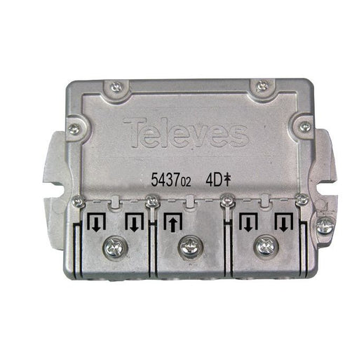 Televes - Abzweiger und Verteiler Easy-F-Verteiler 4f. EFV 4 9dB, 5-2400Mhz