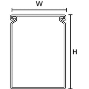 HellermannTyton - Verdrahtungskanal HTWD-HF-120X80PC/ABS GY 16 − 16 Meter