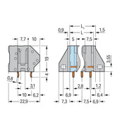 WAGO - Leiterplattenklemme 745-154 4mm² − 90 Stück