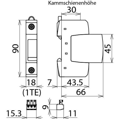 DEHN - Überspannungsableiter für Energietechnik/Stromversorgung ÜS-Ableiter DEHNguard DG S 275 FM