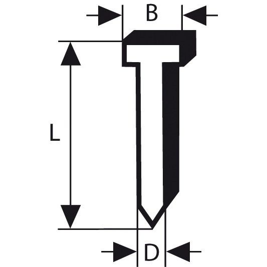 Bosch - Nagel für Nagelgerät Senkkopf-Stift SK64 20NR, 2608200536 63 mm Edelstahl 2000