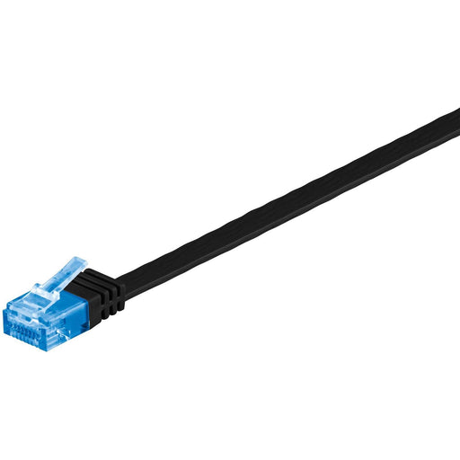 Goobay - Patchkabel Kupfer Flachkabel U/UTP Cat6a 96323 schwarz 2,0m
