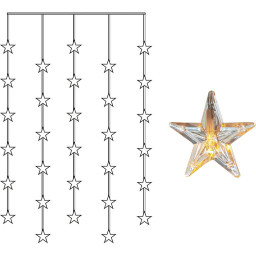 Star Trading - Festbeleuchtung LED-Lichtervorhang 2006-74-2 30tlg.,120x90cm