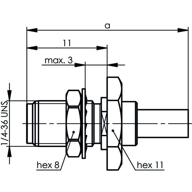 Telegärtner - Koax-Steckverbinder SMA-Einbaubuchse cr AU 100024728 G30(1.5/3.8)m.Dichtr − 5 Stück