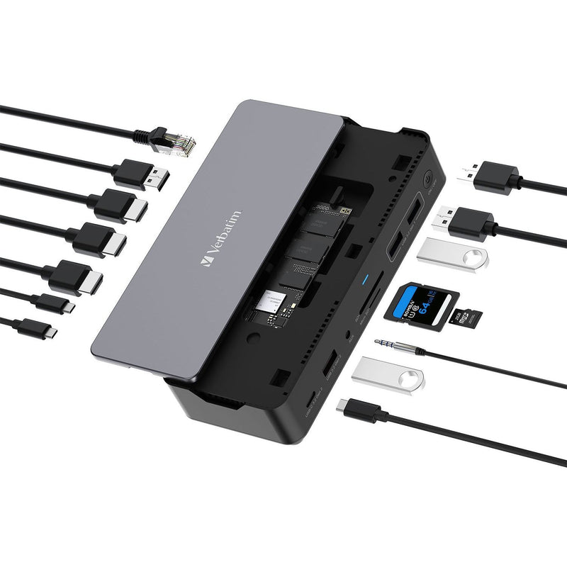 Verbatim - Dockingstation Docking Station 32173 CDS-15S,15-Port