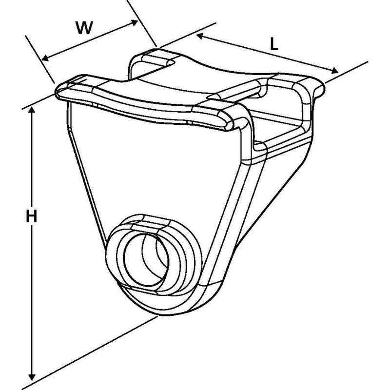 HellermannTyton - Befestigungssockel und -element für Kabelbinder Abstandhalter 151-29701(500) Auflagefl.34,3x26 mm − 500 Stück