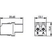 Telegärtner - LWL-Kupplung LC/APC-Duplex-Kupplung 100007146 Keramik
