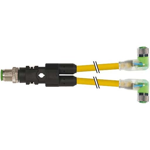 Murrelektronik - Konfektioniertes Sensor-Aktor-Kabel M12-Y-Verteiler 7000-40861-0100060 M8 Bu. gew. mit LED