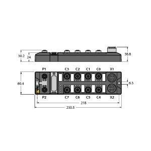 Turck - Feldbus, Dez. Peripherie - Digitales Ein-/Ausgangs-Modul Multiprotokoll-I/O-Modul TBEN-LG-16DOP kompakt