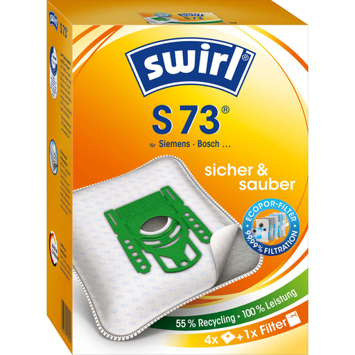 Swirl - Zubehör/Ersatzteile für Bodenpflege Staubbeutel S 73 EcoPor VE4 für Siemens/Bosch