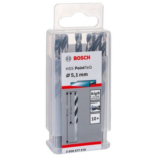 Bosch - Bohrer Metallspiralbohrer HSS 2608577219 PointTeQ DIN 338 5,1
