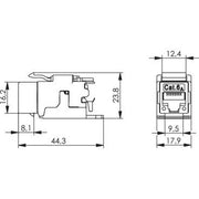 Telegärtner - Modularer Steckverbinder AMJ Modul Cat.6A 100023231 (Komp.ISO)T568A Bli. − 24 Stück
