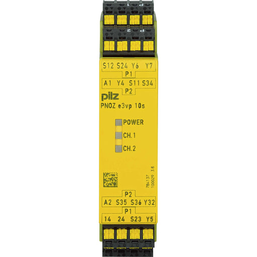 Pilz - Gerät zur Überwachung von sicherheitsgerichteten Stromkreisen Sich.sensor.Auswertegerät PNOZ e3vp C #784137 10/24VDC 1so 1so t