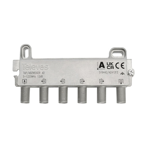 Televes - Abzweiger und Verteiler Abzweiger 4f. AZ412FZ 5-1218 MHz AD: 12 dB