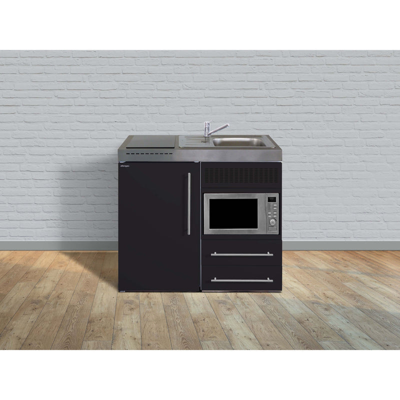 Stengel - Mini-Küche Miniküche Premiumline MPMSM100KSMWIKFliBre Schwarz matt
