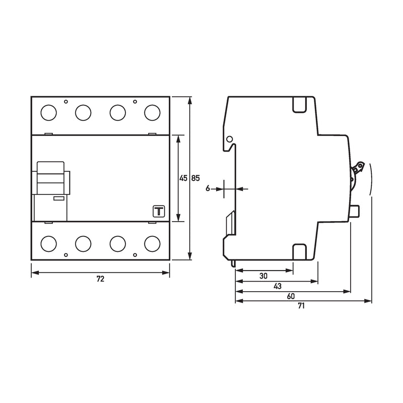Doepke - Fehlerstrom-Schutzschalter FI-Schalter DFS4 040-4/0,03B SKR