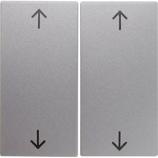 Berker - Abdeckung/Bedienelement für Installationsschalterprogramme Wippe alu matt 16441404 mit Symbol Pfeile
