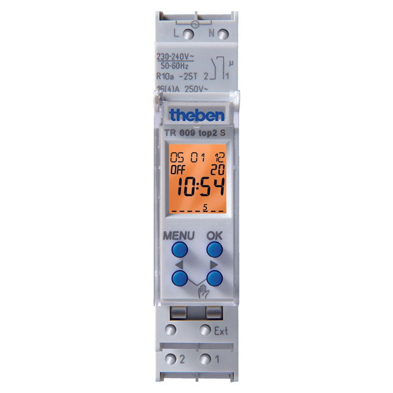 Theben - Verteilerschaltuhr digital Schaltuhr Digital TR 609 TOP2 S