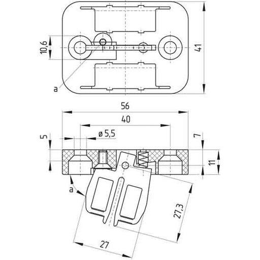 Schmersal - Betätiger für Positionsschalter mit getrenntem Betätiger Betätiger beweglich BET.AZ15/16-B2-1747 ohne Haftmagnet