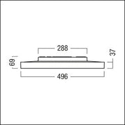 Zumtobel Group - Decken - /Wandleuchte LED - Wand - u.Deckenleuchte LANOS L  #42948960 940, sw