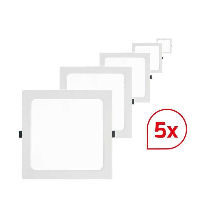Dotlux - Downlight/Strahler/Flutlicht LED-Einbaupanel-Set (VE5) 600098 4000K