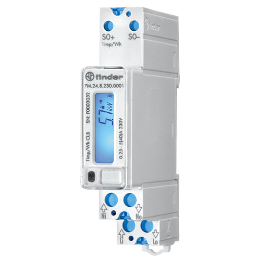 Finder - Elektrizitätszähler Energiezähler 7M.24.8.230.0001 ohne MID