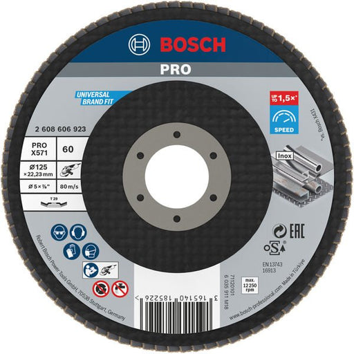 Bosch - Trenn-/Schleifscheibe PRO X571 2608606923 Fächerschleifscheibe
