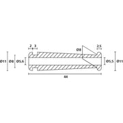 HellermannTyton - Durchführungstülle Knickschutz-Tülle HV2101-PVC-BK-M1 − 1000 Stück