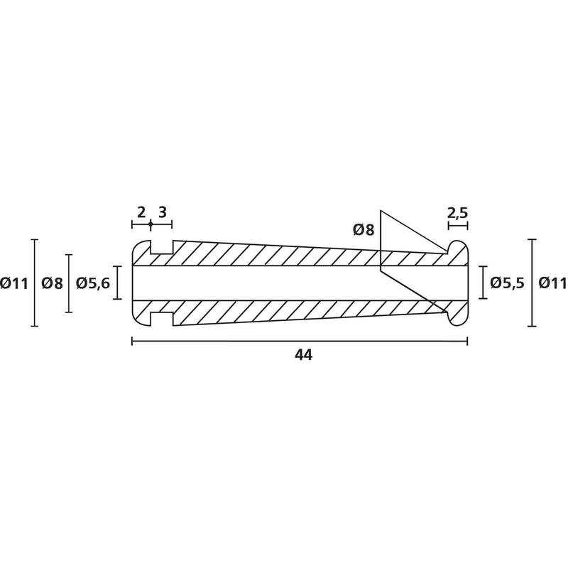 HellermannTyton - Durchführungstülle Knickschutz-Tülle HV2101-PVC-BK-M1 − 1000 Stück