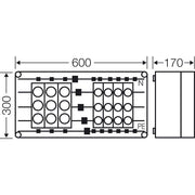 Hensel - Sicherungskasten Sicherungsgehäuse Mi 3427 4x DII /3x DIII
