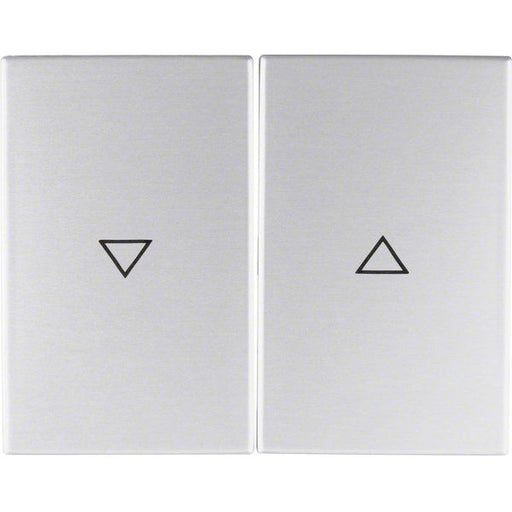Berker - Abdeckung/Bedienelement für Installationsschalterprogramme Wippe Alu 14357103 Symbol Pfeil