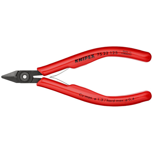 Knipex - Seitenschneider Elektronik-Seitenschneider 75 22 125 brüniert, 125mm