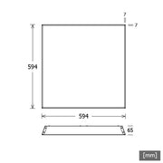 LTS Licht&Leuchten - Decken-/Wandleuchte LED-Einlegeleuchte PLL-ECO593.0600.30.2 3000K