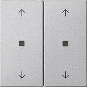 Gira - Abdeckung/Bedienelement für Installationsschalterprogramme Wippe 2-fach 538626 Alu
