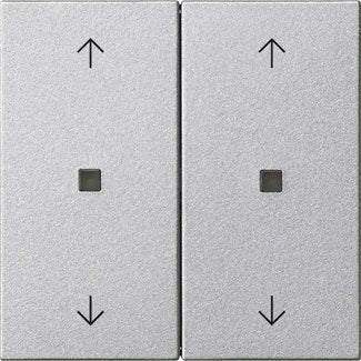 Gira - Abdeckung/Bedienelement für Installationsschalterprogramme Wippe 2-fach 538626 Alu
